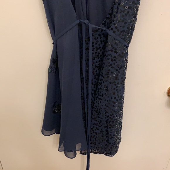 French Connection Blue Sequin Dress - Picture 7 of 16